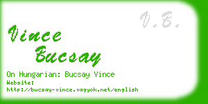 vince bucsay business card